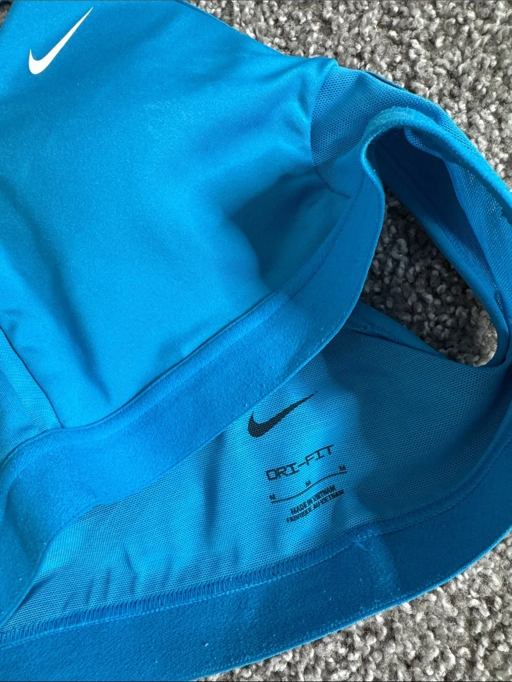 Nike Turquoise Blue Sports Bralette with Adjustable Straps
